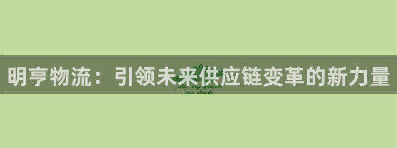 旺财28为什么没有赢过一次:明亨物流